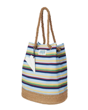 1989 Striped Bucket Bag