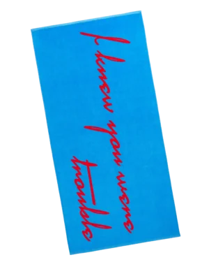 I Knew You Were Trouble Beach Towel
