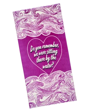 Sitting There By the Water Beach Towel