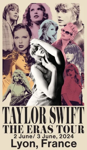 Taylor Swift The Eras Tour Lyon, France Poster